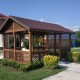 Gotowa drewniana altana 3.5 x 5 m Retimno