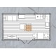 Drewniany letni domek 3.4 x 6.2 m Rejkiawík
