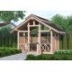 Gotowa drewniana altana 2.7 x 3.7 m Portu