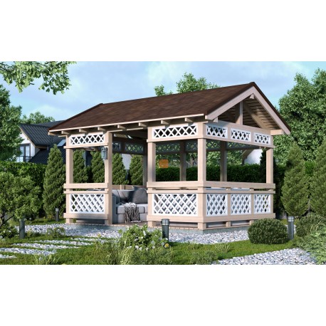 Gotowa drewniana altana 3 x 4 m Saloniki 