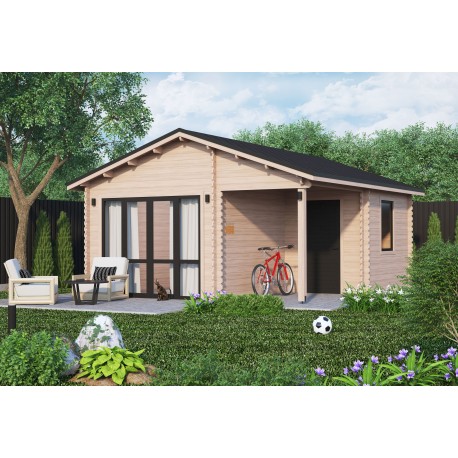 Drewniany letni domek 5.5 x 5.1 m Rzym