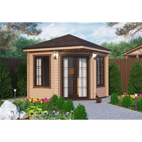 Gotowa drewniana altana 2.8 x 2.8 m Prowansja