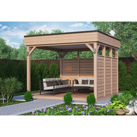 Gotowa drewniana altana 3.5 x 3.5 m Walencja